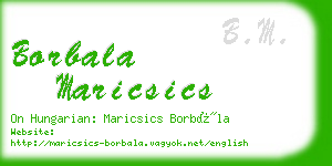 borbala maricsics business card